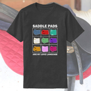 T-shirt Saddle Pads Sont Ma Langue D'Amour Drôle Cheval