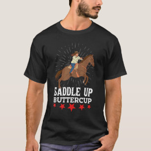 T-shirt Saddup Buttercup Cheval Gallop Vintage Pour Homme