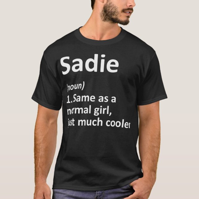 T-shirt SADIE Definition Personalized Name Funny Gift (Devant)