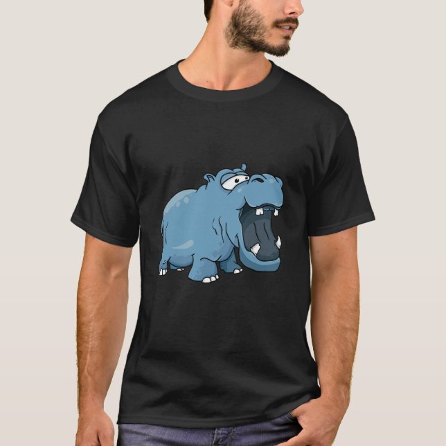 T-shirt Safari animal Hippo visage pour enfants (Devant)