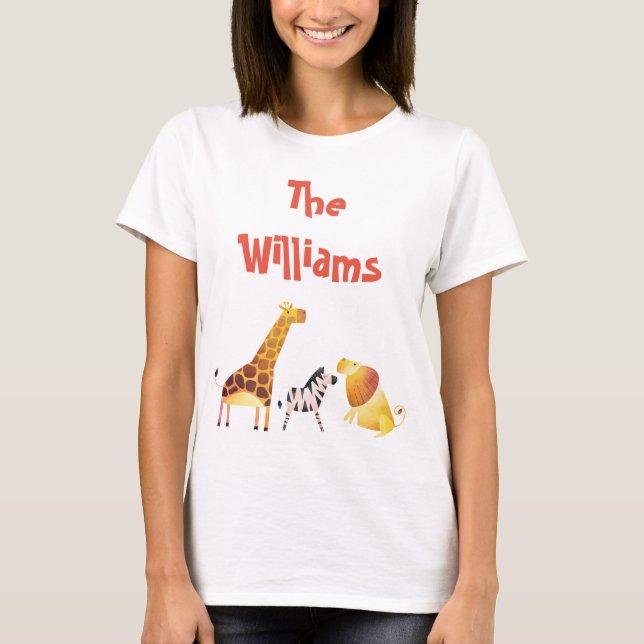 T-shirt Safari Aventure Animaux sauvages (Devant)