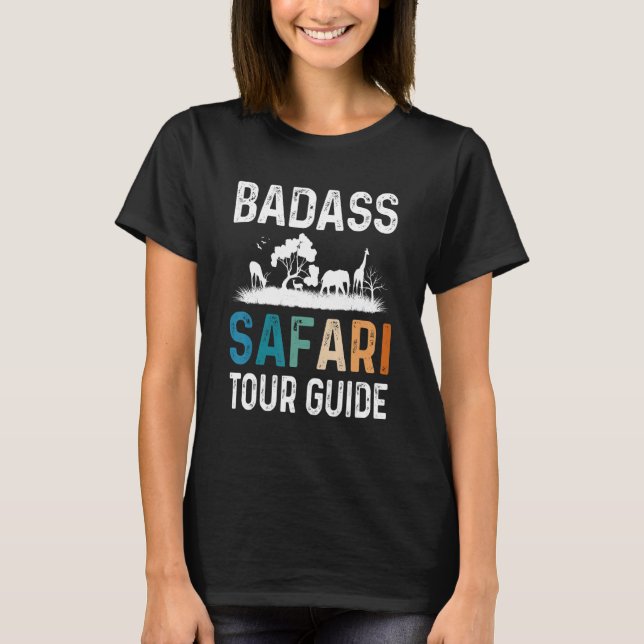 T-shirt Safari Guide Tour Nature Fanatic Jungle Safari (Devant)