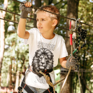 T-shirt Safari Squad tête de lion Zoo Aventure