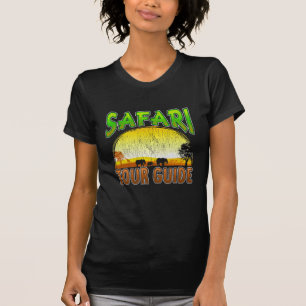T-shirt Safari Tour Guide Sunset Animal Africain