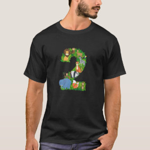 T-shirt Safari Zoo Animaux Chemise d'Anniversaire Numéro 2