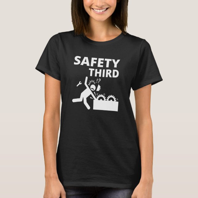 T-shirt Safety Third  Construction Gears Work Accident Mac (Devant)