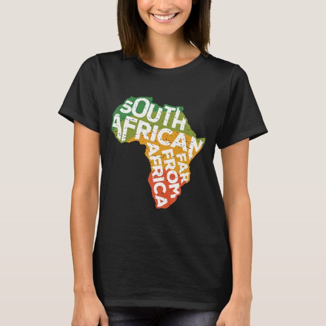 T-shirt Saffa Afrique du Sud Loin d'Afrique Drôle ExPat (Devant)