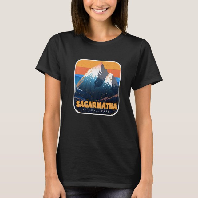 T-shirt Sagarmatha Mountains National Park Everest Nepal T (Devant)
