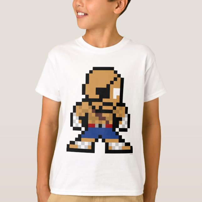 T-shirt Sagat 8 bits (Devant)