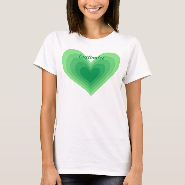 T-shirt Sage Green Heart Thunder_Cove (Devant)