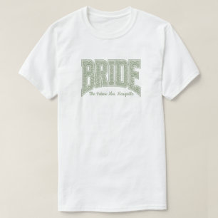 T-shirt Sage Tiny Floral BRIDE Fiançailles 
