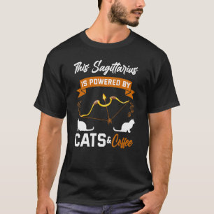 T-shirt Sagittaire Chat Café Horoscope Zodiaque