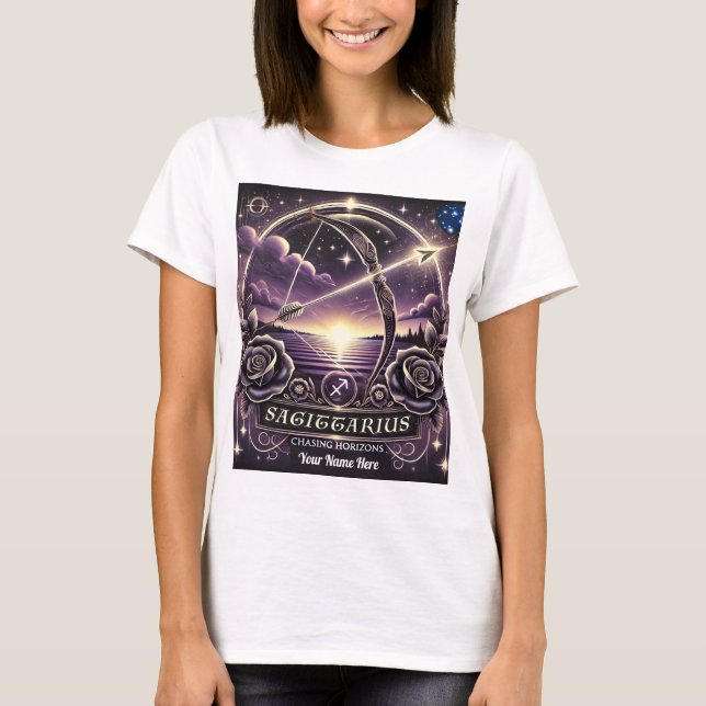 T-shirt Sagittarius "Chasing Horizons" (Devant)
