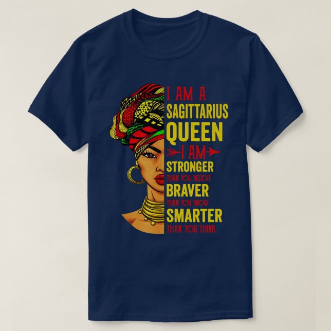 T-shirt Sagittarius Je Suis Plus Forte Anniversaire Pour S (Design devant)