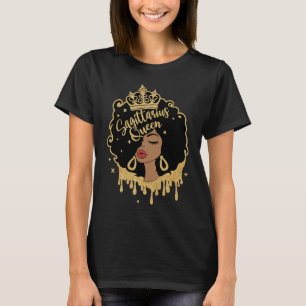 T-shirt Sagittarius Queen Black Queen Anniversaire Zodiac