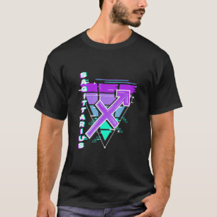 T-shirt Sagittarius Zodiac Sign Vaporwave Esthétique 80 90
