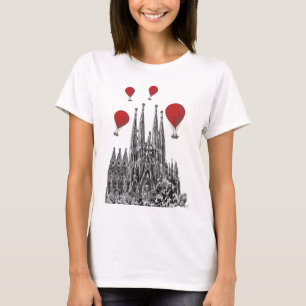 T-shirt Sagrada Familia et Red Hot Air Balloons 2