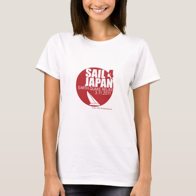 T-shirt Sail4Japan + 寄付 $10 pour des femmes (Devant)