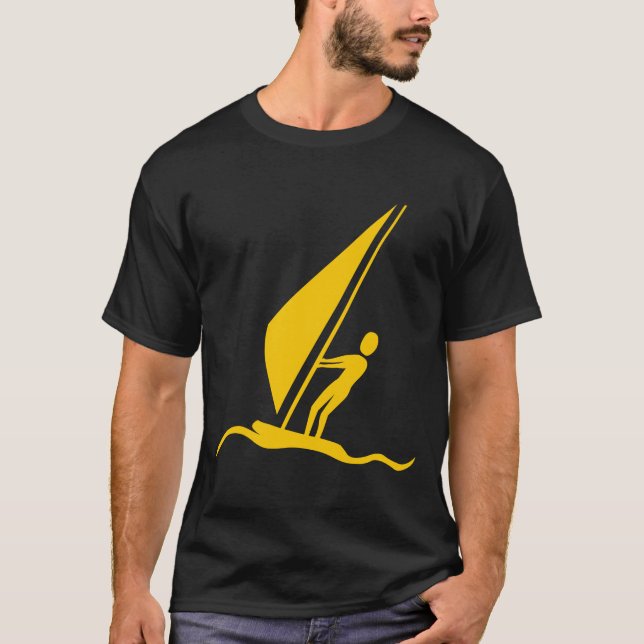 T-shirt Sailboarding - Ambre (Devant)