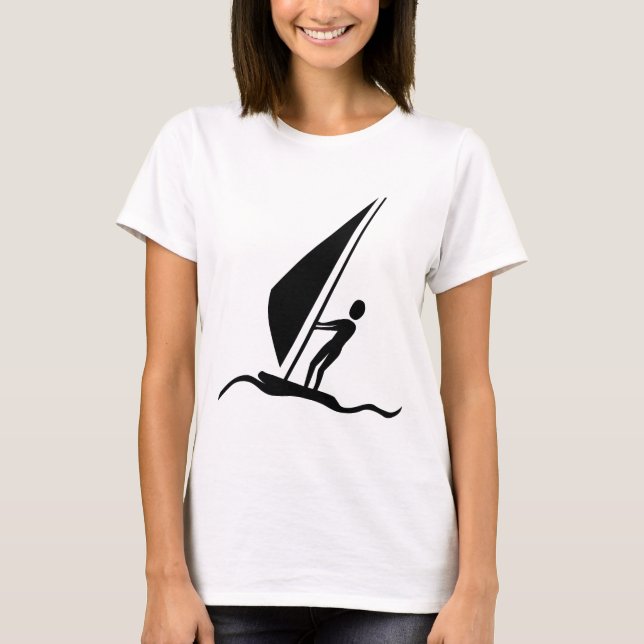 T-shirt Sailboarding - Noir (Devant)