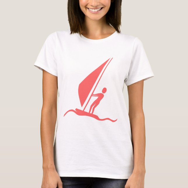 T-shirt Sailboarding - Tropical Rose (Devant)