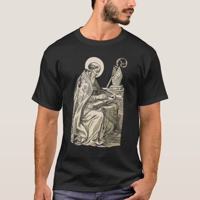 T-shirt Saint Augustin d'Hippone philosophe catholique (Devant)