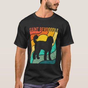 T-shirt Saint Berdoodle Coucher de soleil Vintage Maman Pa