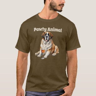 T-shirt Saint Bernard Chig Pawty Animal