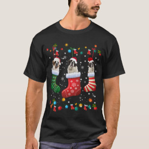T-shirt Saint Bernard Christmas Socks Funny Pajama Xmas Do