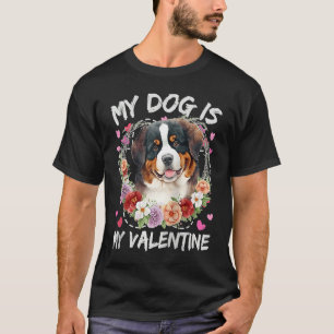 T-shirt Saint-Bernard de la Saint-Valentin Mon chien est m