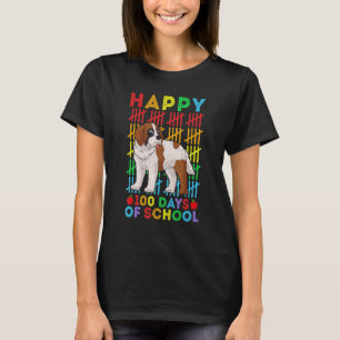 T-shirt Saint Bernard Dog Enseignant Étudiant Heureux 100 