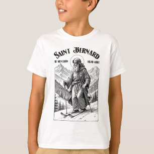 T-shirt Saint Bernard Patron des Skieurs Vintage Hiver S
