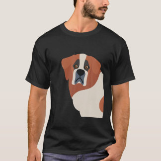 T-shirt Saint Bernard Puppy Cartographie Art mignon Animal