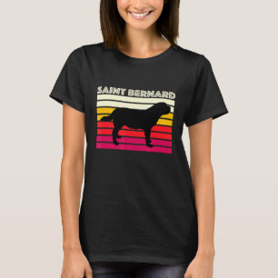 T-shirt Saint Bernard Retro Chien Maman Papa Vintage Saint