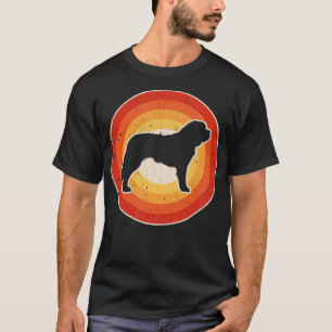 T-shirt Saint Bernard Sunset Rétro pour Hommes Femmes Garç