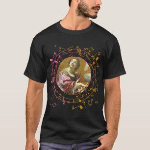 T-shirt Saint Cecilia Patron Saint des Musiciens Musi cath