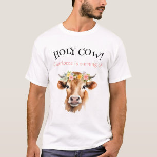T-shirt Saint-Cow Jersey Vache Floral Fille Anniversaire