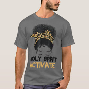 T-shirt Saint-Esprit Activé Black Maman Vie Leopard Messy
