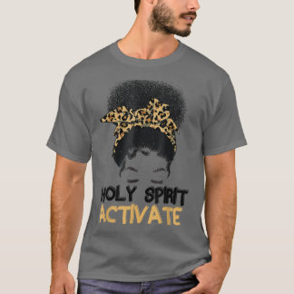T-shirt Saint-Esprit Activé Black Maman Vie Leopard Messy