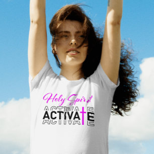 T-shirt Saint-Esprit Activé - Croix rose