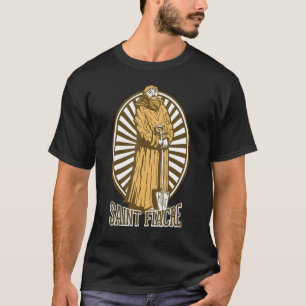 T-shirt Saint Fiacre Patron Saint des jardiniers Ga Cathol
