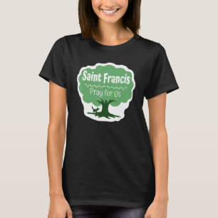 T-shirt Saint François d'Assise Catholique Saint Animaux É