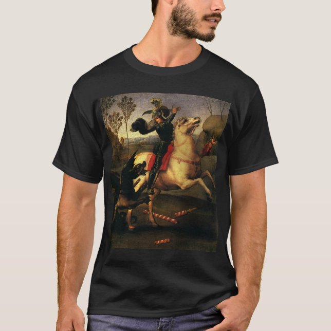 T-shirt Saint George combattre le dragon par Raphael Sanzi (Devant)