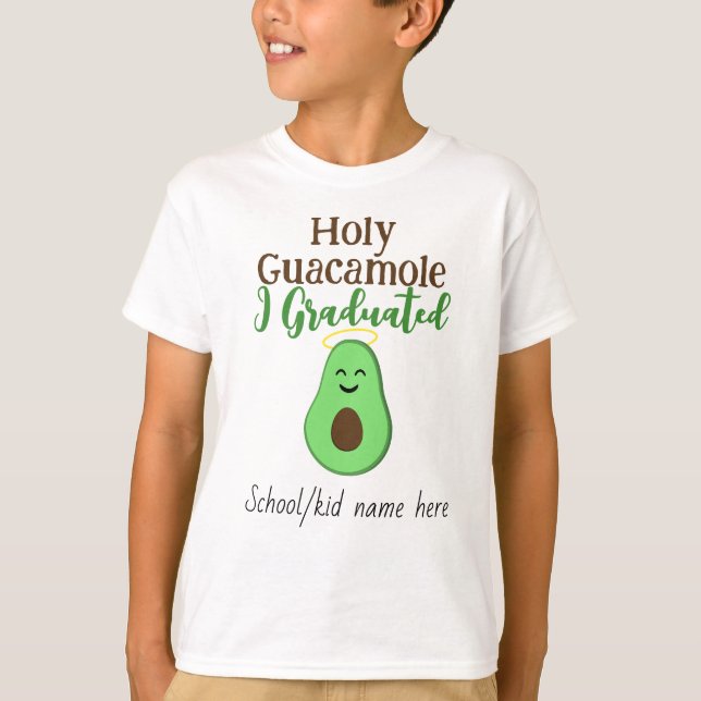 T-shirt Saint Guacamole Je suis diplômé avocat Nom personn (Devant)