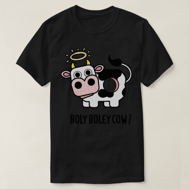T-shirt Saint Holey Vache Cute Animal Pun 1 (Design devant)