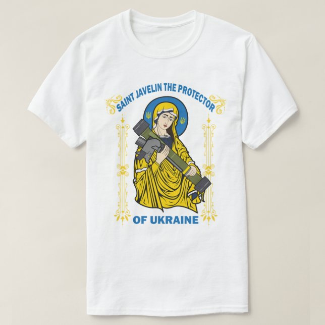 T-shirt Saint Javelin Le Protecteur De L'Ukraine (Design devant)