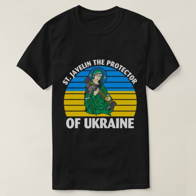 T-shirt Saint Javelin Le Protecteur de l'Ukraine F ukraini (Design devant)
