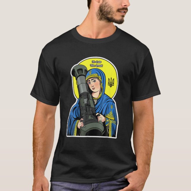 T-shirt Saint Javelin Saint NLA Je Me Trouve Avec L'Ukrain (Devant)