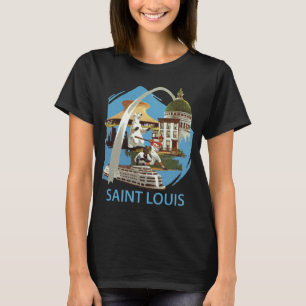 T-shirt Saint Louis Gateway Arch Blue Travel