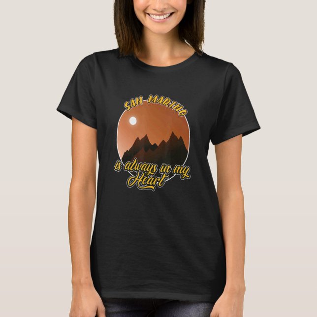 T-shirt Saint-Marin Est Toujours Dans Mon Coeur (Devant)